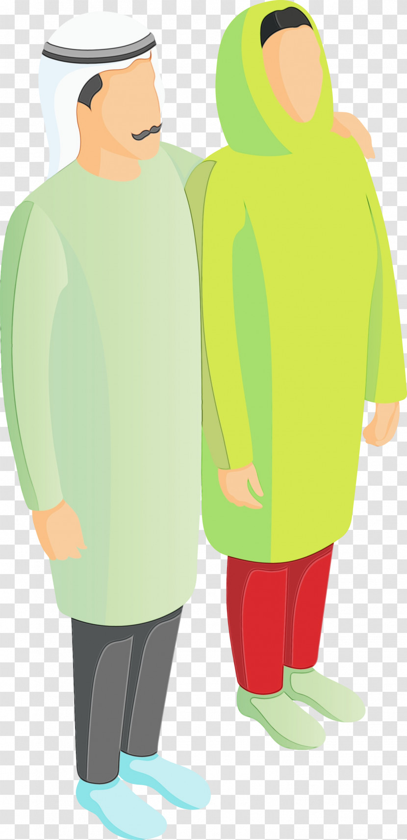 Green Clothing Standing Personal Protective Equipment Yellow Transparent PNG