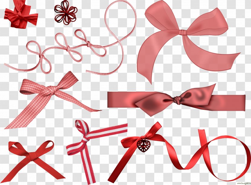 Bow Tie Ribbon Gift Clip Art - Red Transparent PNG