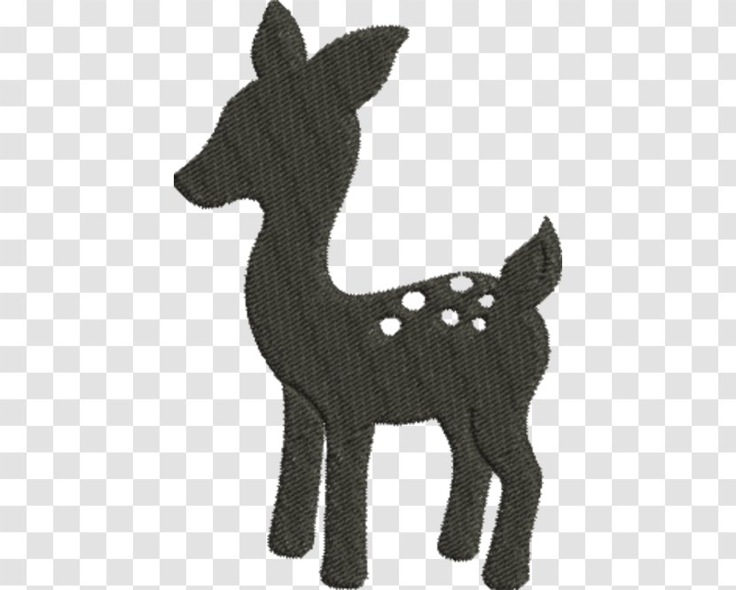 Roe Deer Canidae Reindeer Silhouette Papercutting - Black And White Transparent PNG
