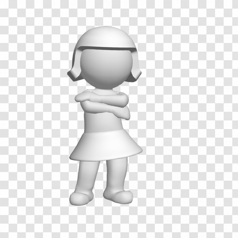 3D Computer Graphics Female - Black And White Transparent PNG