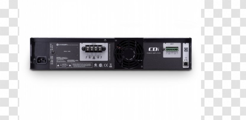 Audio Power Amplifier Crown CDi 1000 2000 Electronics Endstufe - Frame Transparent PNG