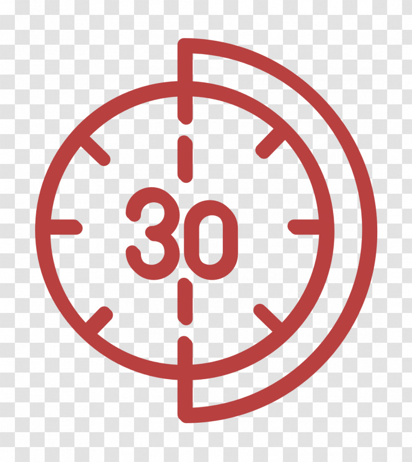 Countdown Icon Time Icon 30 Minutes Icon Transparent PNG