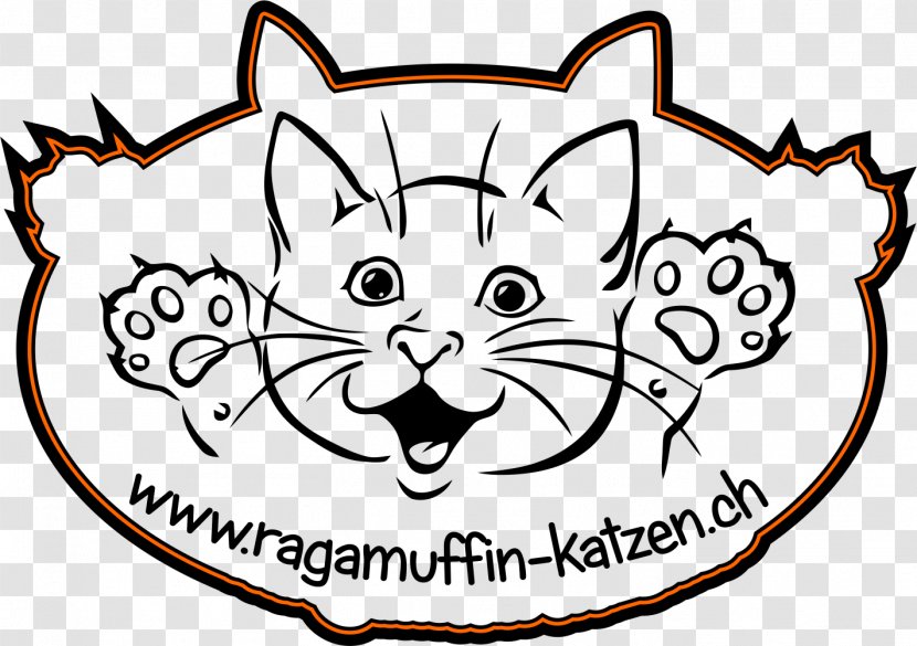 Whiskers Kitten Cat Sticker Clip Art - Black Transparent PNG