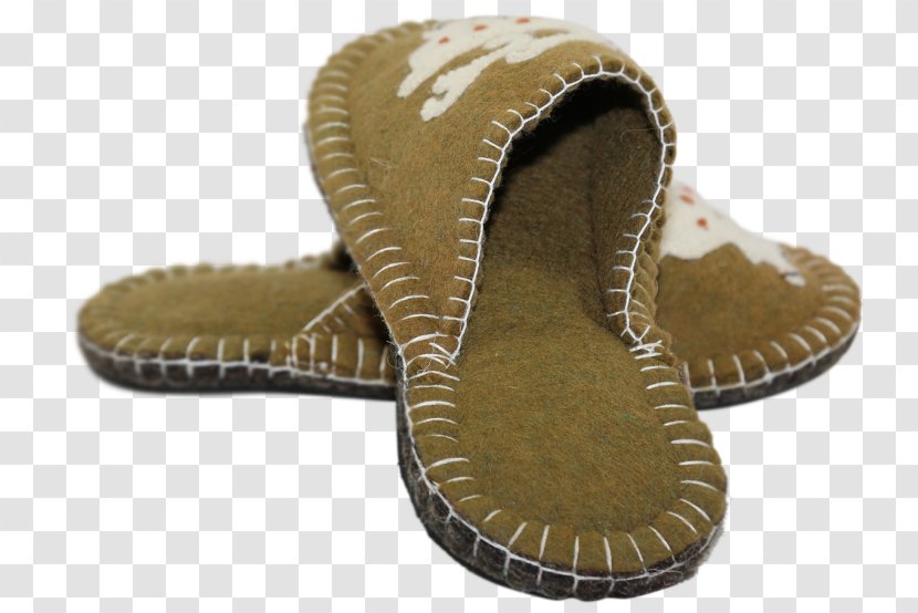 Slipper Felt Wool - Beika - Zebu Transparent PNG