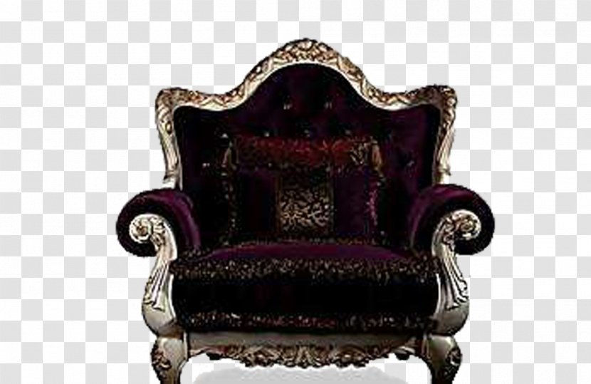 Chair Throne Couch - King Inc - Dark Black Carved Transparent PNG