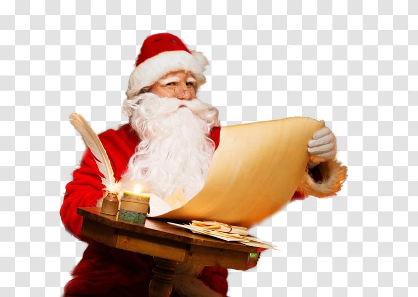 Santa Claus Village Christmas Paper Gift - Wish List Transparent PNG