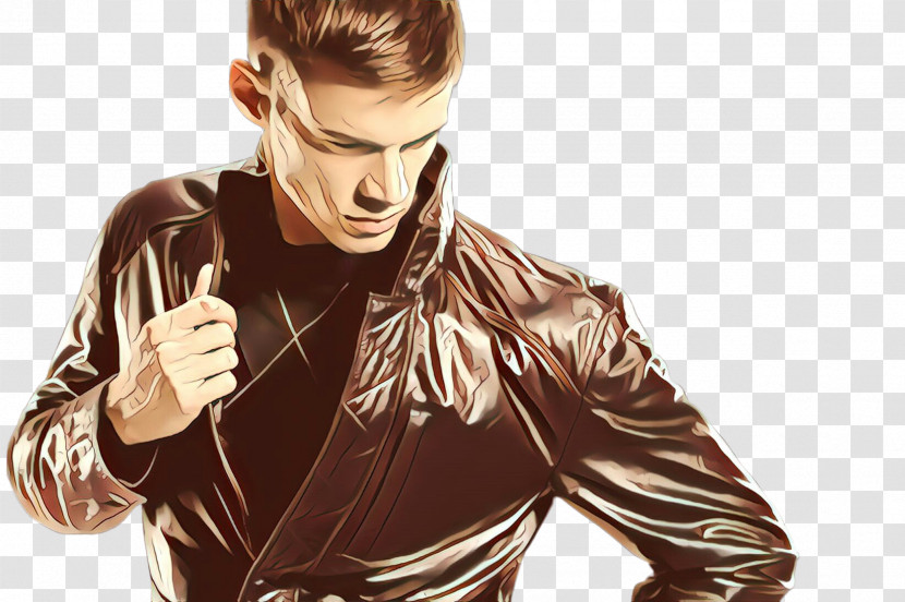 Leather Jacket Textile Neck Leather Jacket Transparent PNG