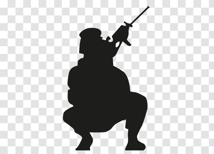 Silhouette Soldier Clip Art Character Fiction - Shooting Transparent PNG