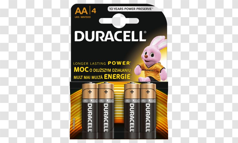 Duracell AAA Battery Alkaline Electric - Volt Transparent PNG
