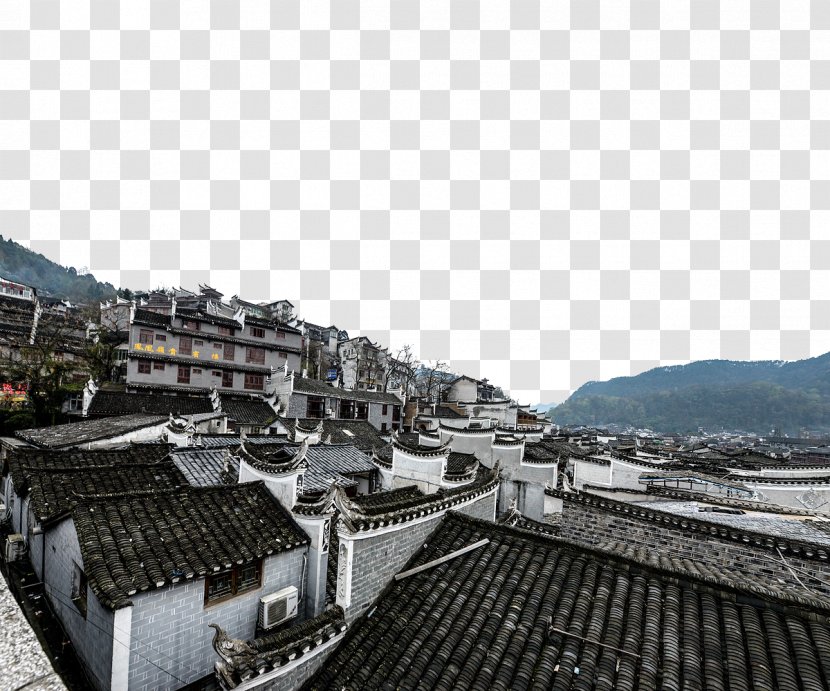 Fenghuang County Building - Facade - Town House Transparent PNG
