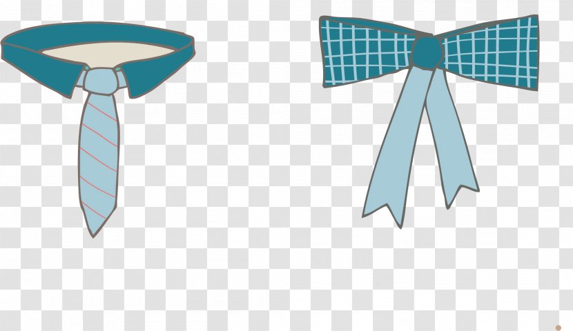 Necktie Bow Tie Collar Shoelace Knot - Blue Transparent PNG