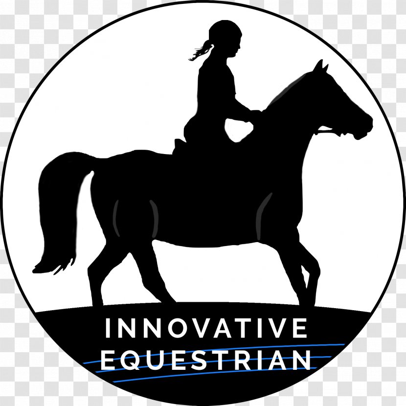 Mustang English Riding Rein Horse Blanket Bit - Black And White - Logo Transparent PNG