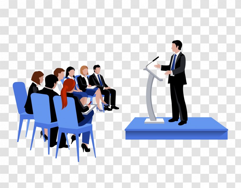 Vector Graphics Public Speaking Illustration Image - Conversation - Lecture Transparent PNG