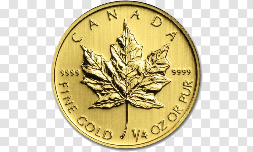 Canadian Gold Maple Leaf Royal Mint Bullion Coin Transparent PNG