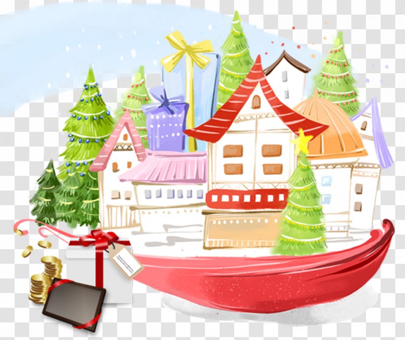 Christmas Ornament Santa Claus Tree Gift - Holiday - Town Transparent PNG