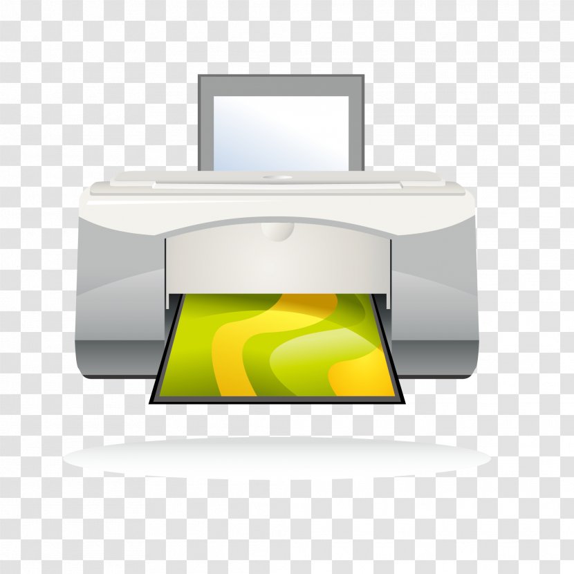 Office - Table - Color Printer Vector Material Transparent PNG