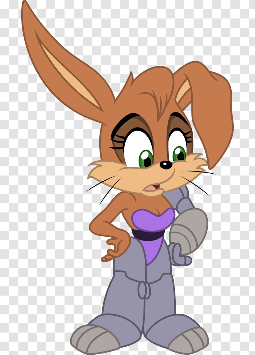Rabbit Hare Bunnie Rabbot Princess Sally Acorn Antoine D'Coolette - Silhouette Transparent PNG