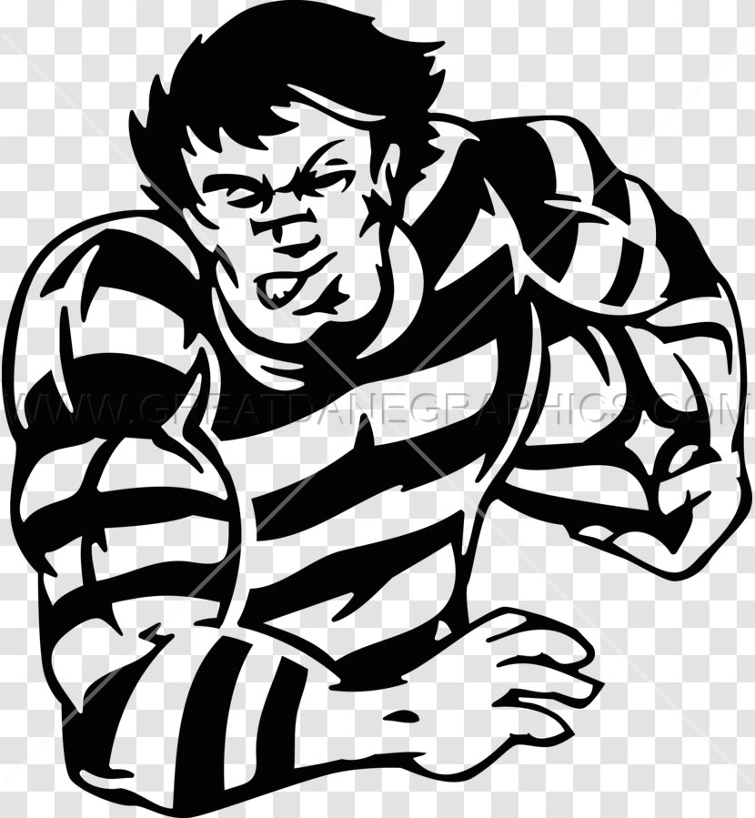 Human Behavior Character Homo Sapiens Clip Art - Black And White - Rugby Players Transparent PNG