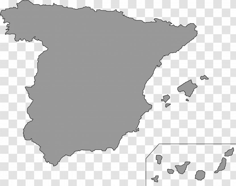 Spain Map Royalty-free - Area Transparent PNG
