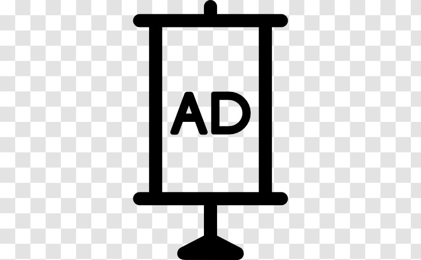 Advertising - Black And White - Advertisement Board Transparent PNG