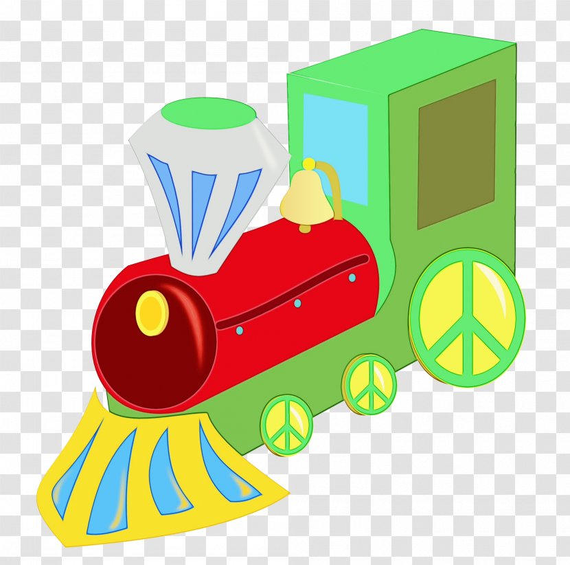 Baby Toys - Watercolor - Rolling Train Transparent PNG