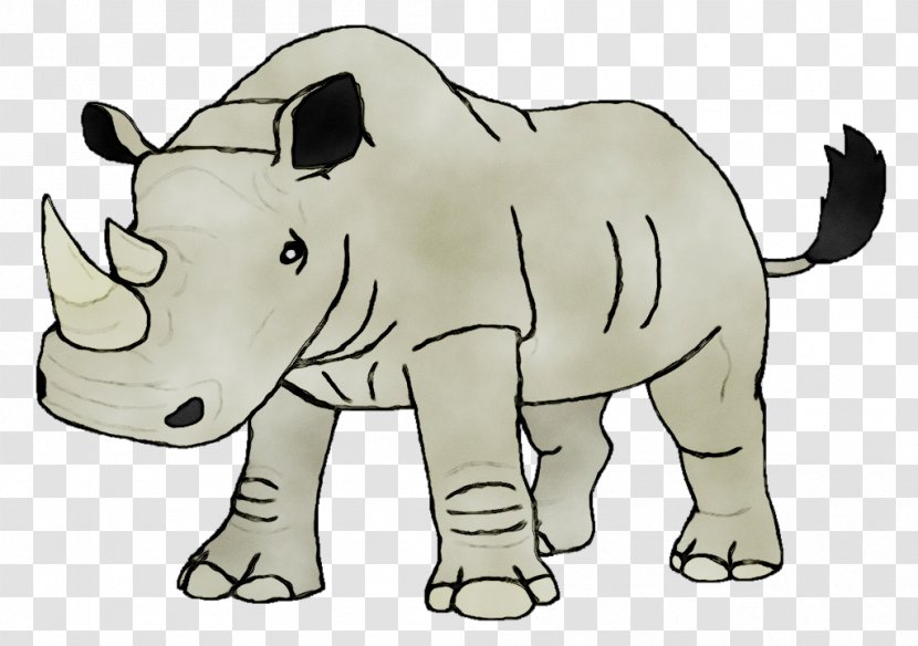 Indian Elephant African Rhinoceros Cattle Clip Art - Bear - Cartoon Transparent PNG