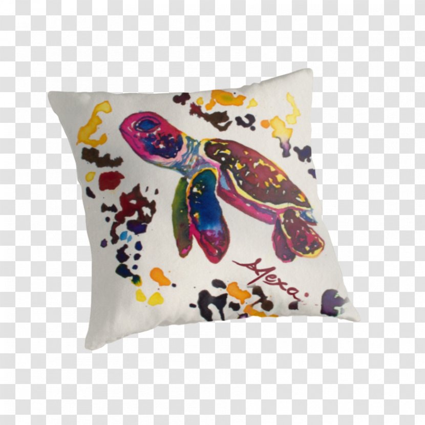 Throw Pillows Cushion Purple - Sea Turtle Transparent PNG
