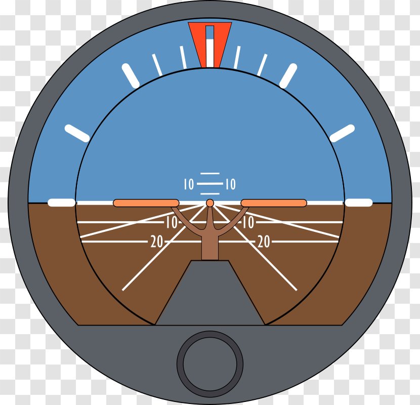 Airplane Aircraft Flight Instruments Attitude Indicator - Heading Transparent PNG
