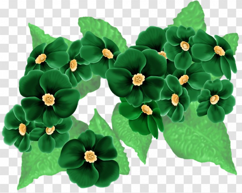 Flower Green - Leaf - Painted Flowers Transparent PNG