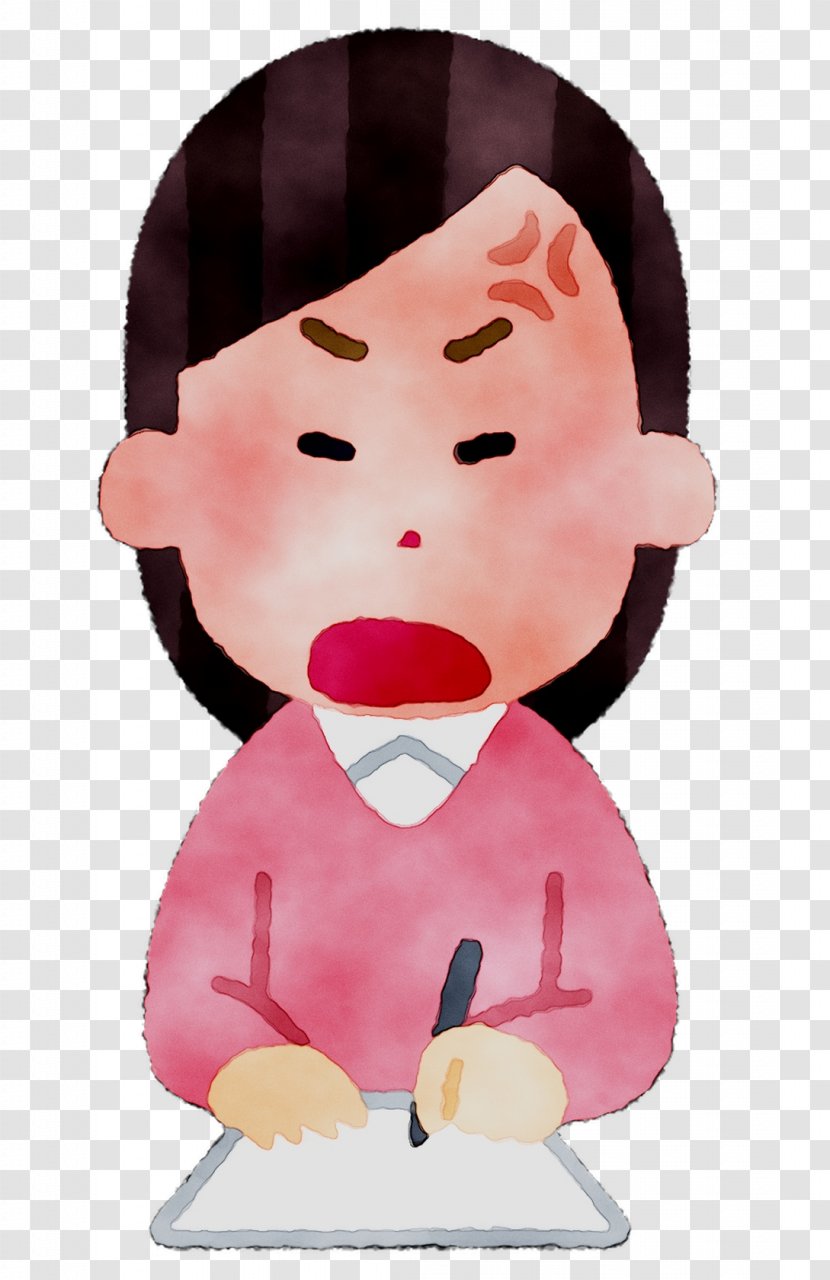 Paper Illustration Facial Expression Smile Face - Forehead - Pink Transparent PNG