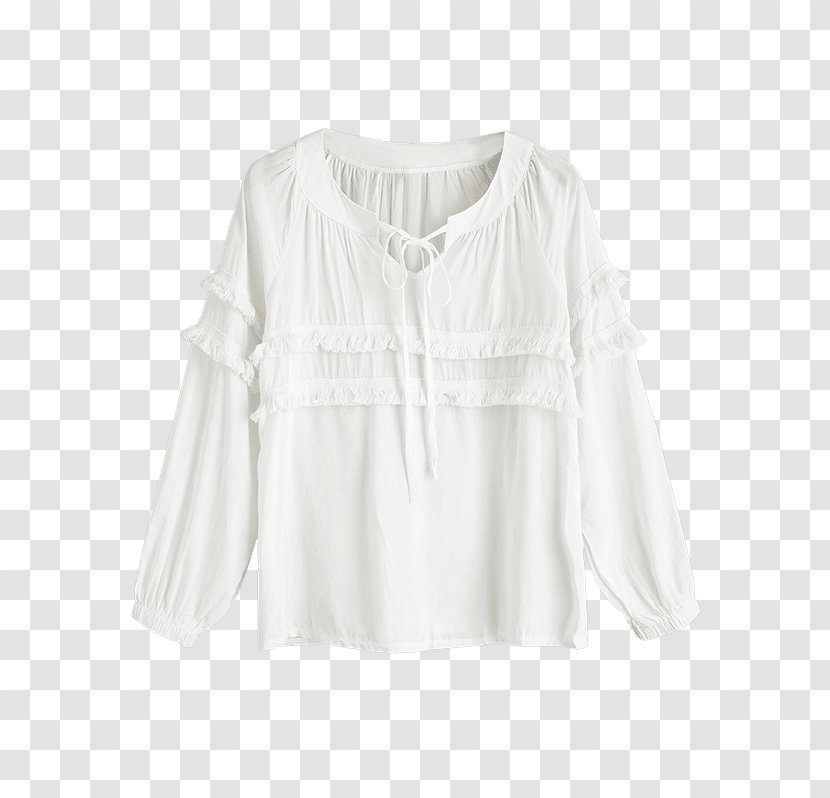 Blouse Sleeve Shoulder Outerwear - White - Peter Pan Hat Transparent PNG