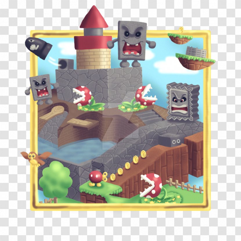 Super Mario 64 Land Nintendo Bowser Whomp - Play - Painting Transparent PNG