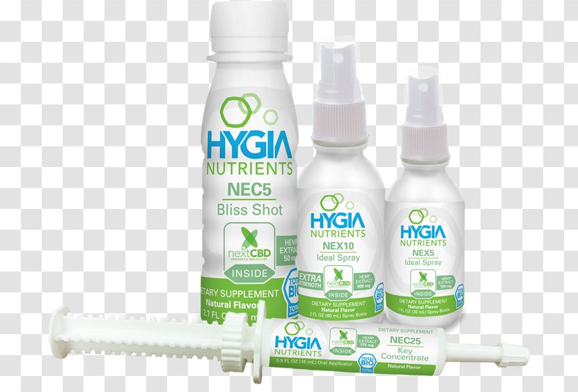 HYGIA Nutrients Water Liquid Bioavailability - Hemp - Medical Response Dog Transparent PNG