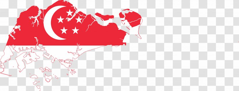 Flag Of Singapore File Negara Map - Silhouette - All Transparent PNG