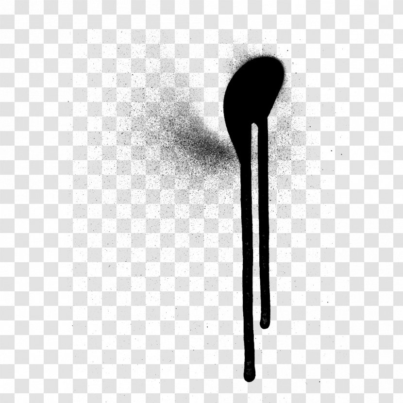 Painting Cartoon - Aerosol Spray - Cutlery Blackandwhite Transparent PNG
