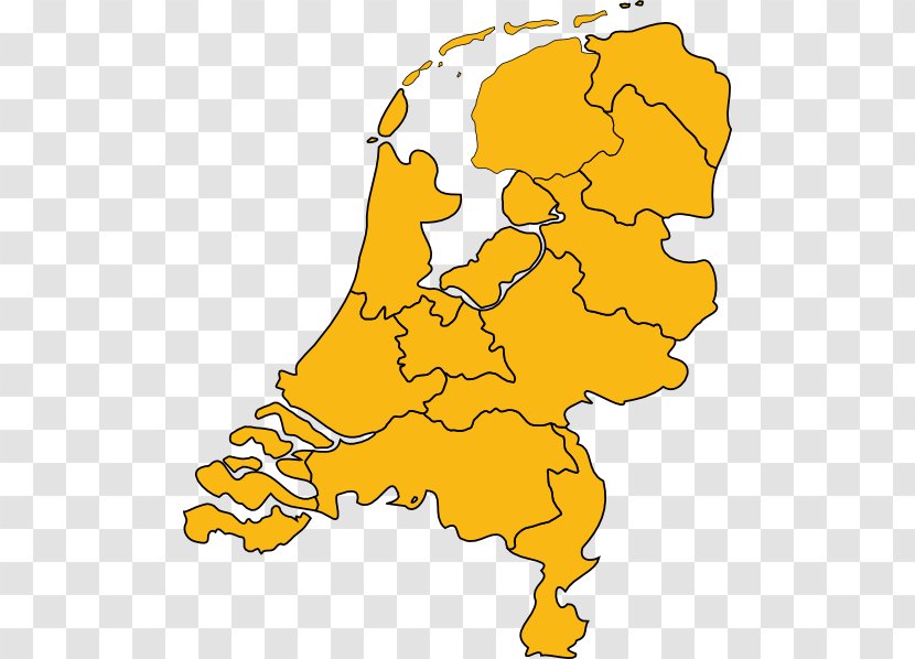 Provinces Of The Netherlands Blank Map Clip Art - Mapa Polityczna Transparent PNG