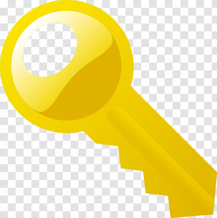 Key Lock Download - Yellow - Picture Transparent PNG