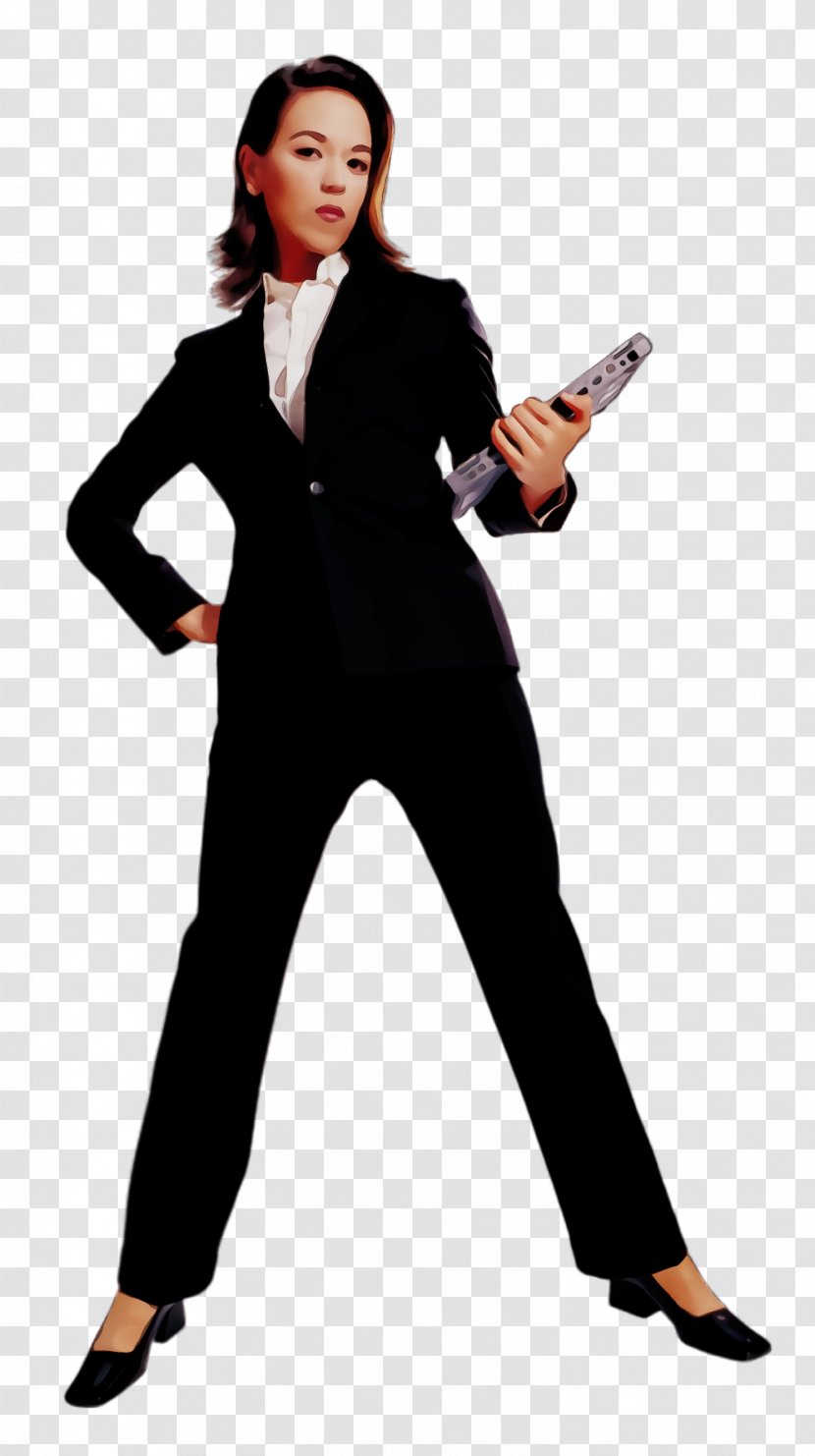 Clothing Standing Suit Formal Wear Pantsuit - Fashion Model Outerwear Transparent PNG