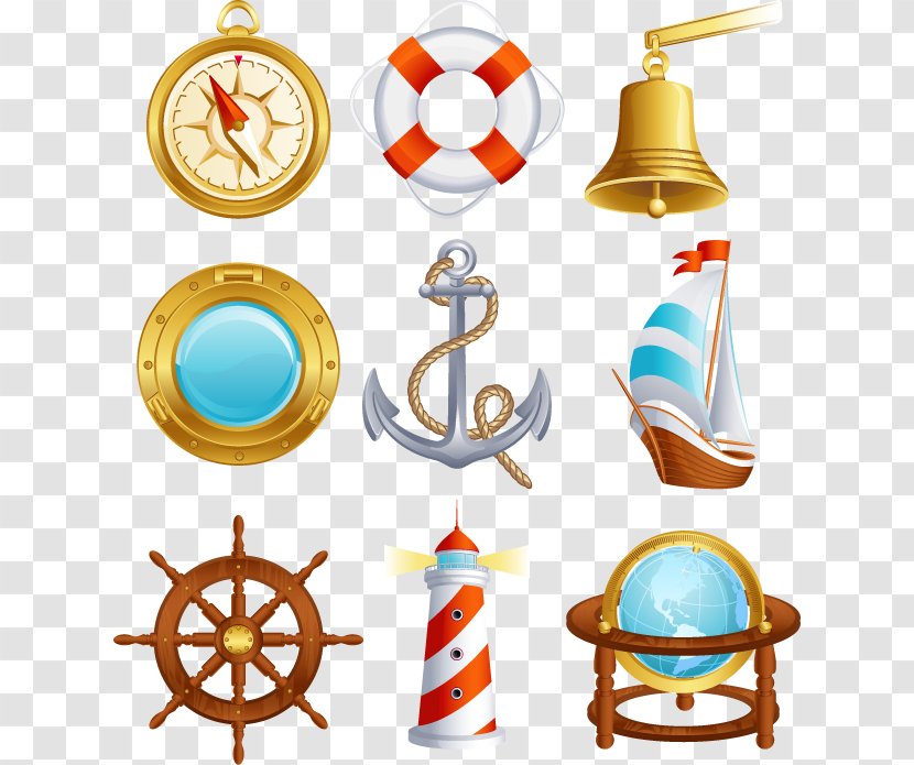 Sailing Icon - Yacht - Nautical Theme Vector Material Transparent PNG