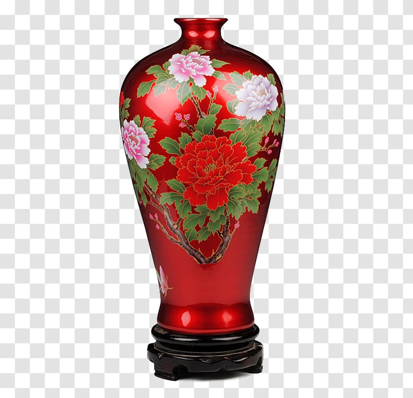 Jingdezhen Vase Ceramic Glaze On-glaze Decoration - Porcelain - Melon Bottle Transparent PNG