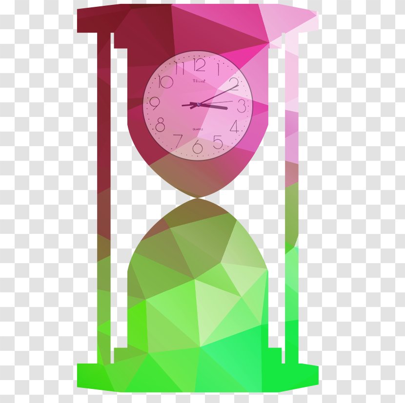 Time - Pink - Hourglass Clock Transparent PNG
