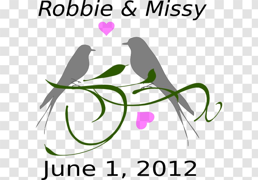 Lovebird Wedding Invitation Clip Art - Logo - Love Birds Transparent PNG