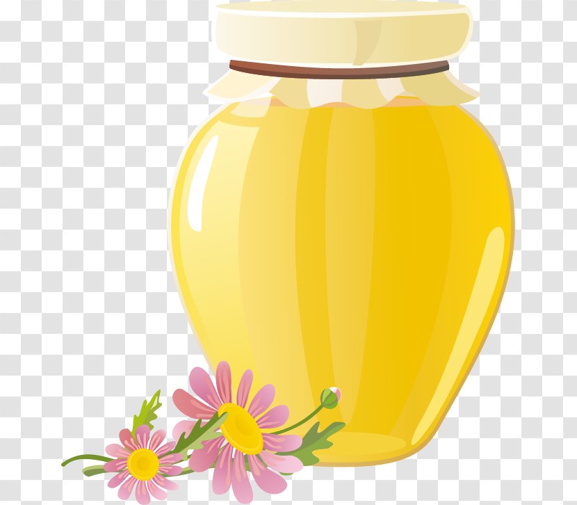 Honey Bee - Honeypot - Cartoon Pot Transparent PNG