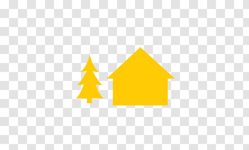 Logo Triangle Line Font - Yellow - Secluded Cabin Transparent PNG