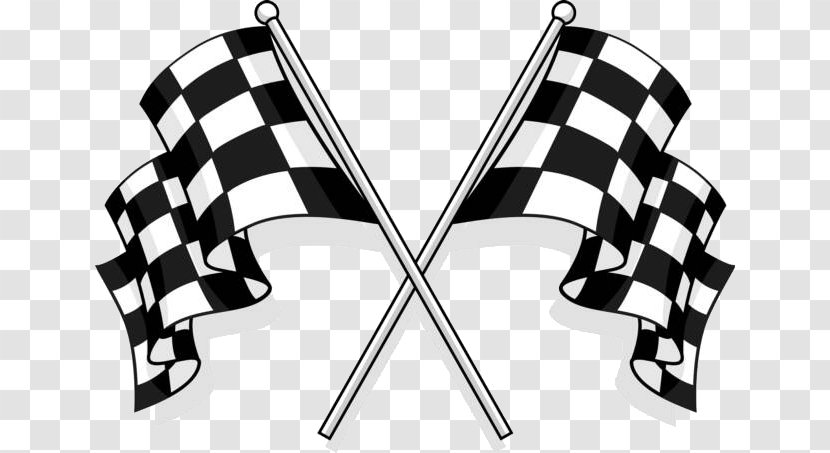 Racing Flags Auto Clip Art Drapeau à Damier - Royaltyfree - Flag Transparent PNG
