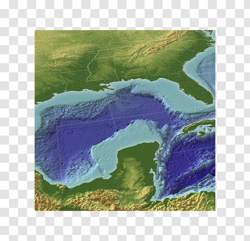 Gulf Of Mexico Persian Map Dauphin Island Sea Lab - Ocean Transparent PNG