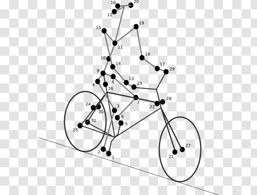Bicycle Frames Drawing Wheels Plot - Sports Figures Transparent PNG