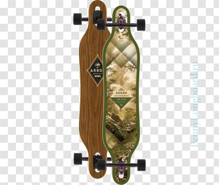 Venice Arbor Axis Walnut Longboard Complete Skateboarding - Longboarding - Skateboard Transparent PNG