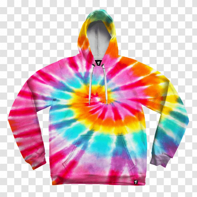 Hoodie Tie-dye Sweater Clothing - Frame - Rainbow Pineapple Transparent PNG