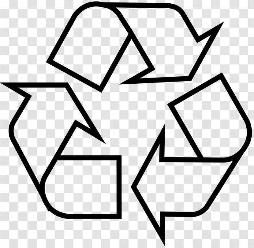 Recycling Symbol Bin Rubbish Bins & Waste Paper Baskets Sticker - Black Transparent PNG